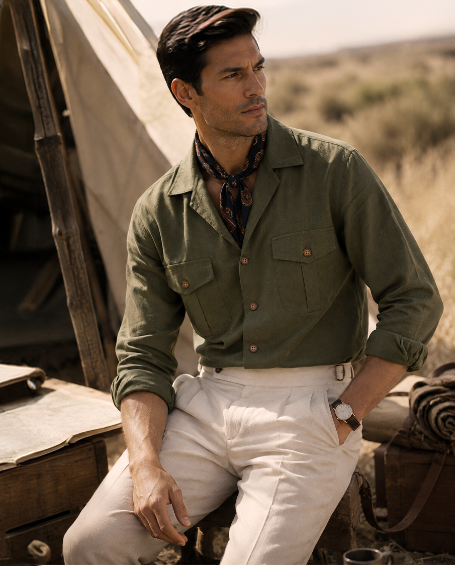 The Belvedere Shirt Olive Grove