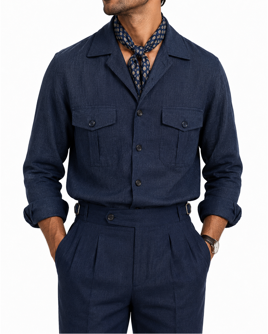 The Belvedere Shirt Obsidian Blue