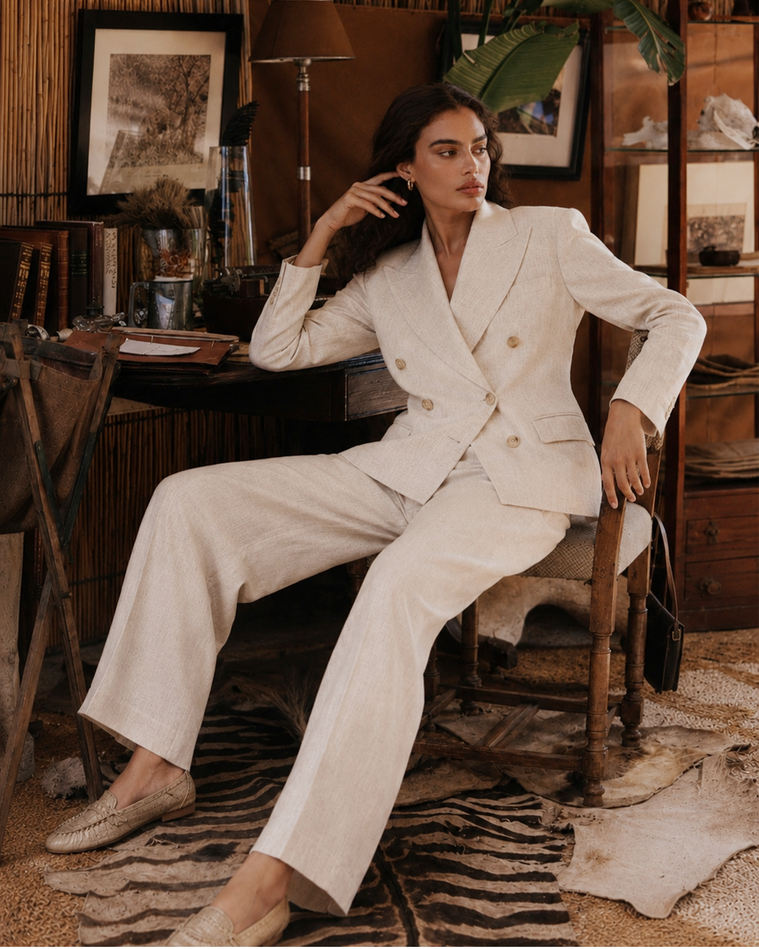 The Valentina Blazer Natural Sand