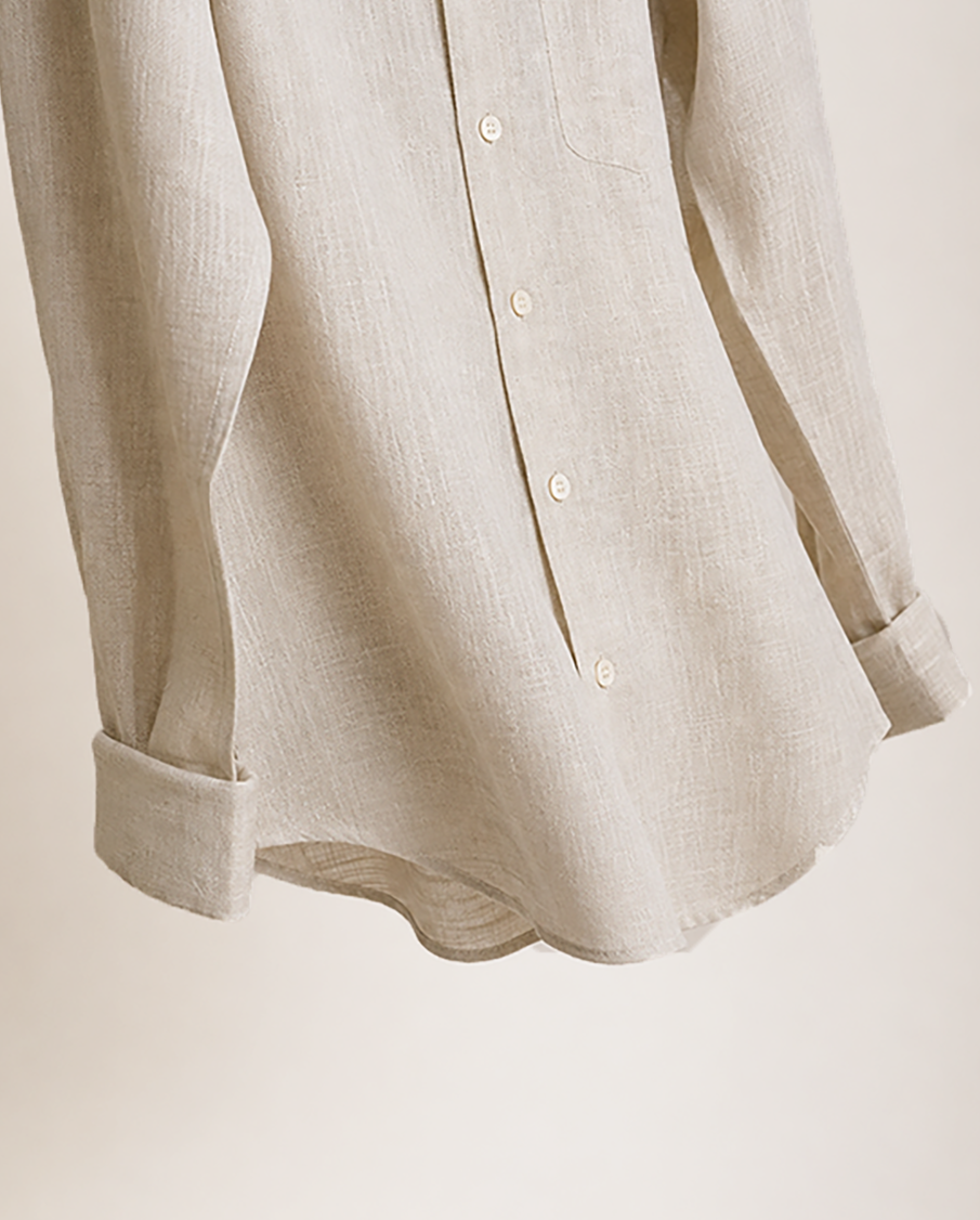 The Riviera Linen Shirt Natural Sand