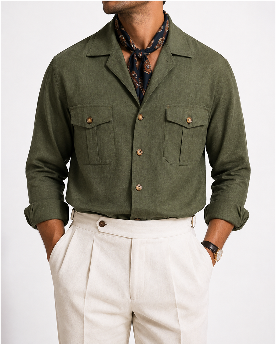 The Belvedere Shirt Olive Grove