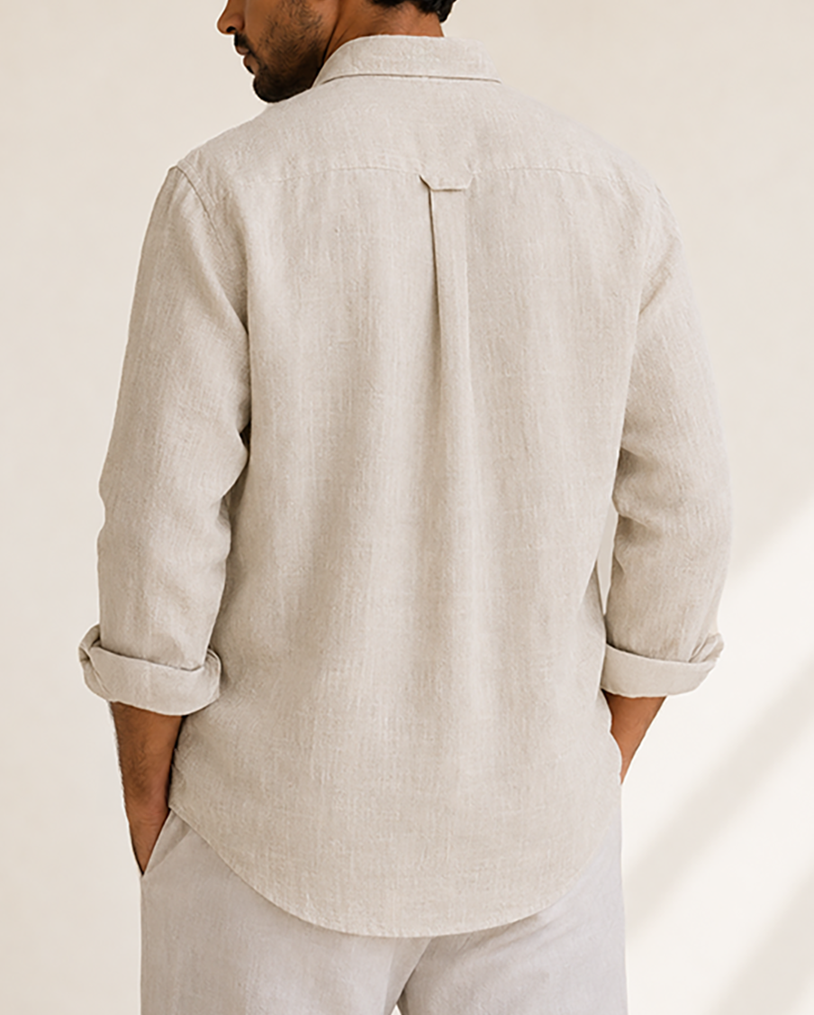 The Riviera Linen Shirt Natural Sand