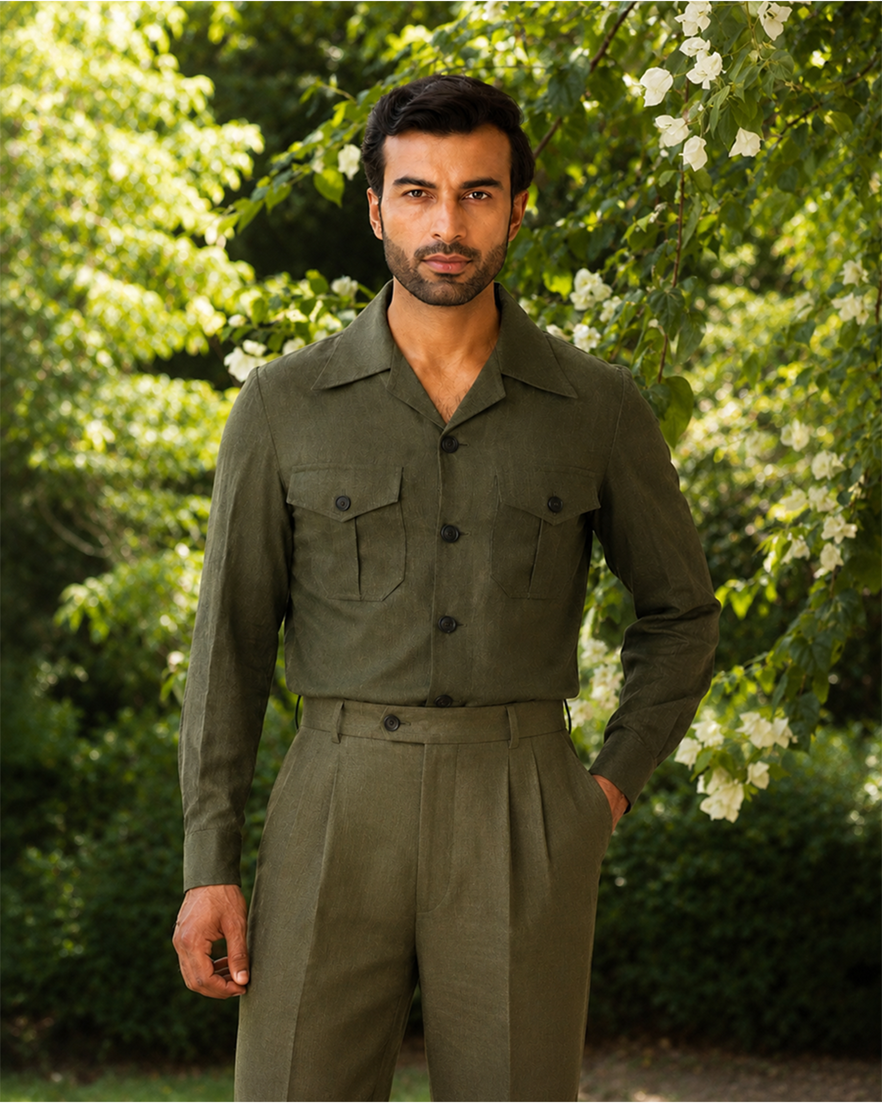 The Belvedere Shirt Olive Grove
