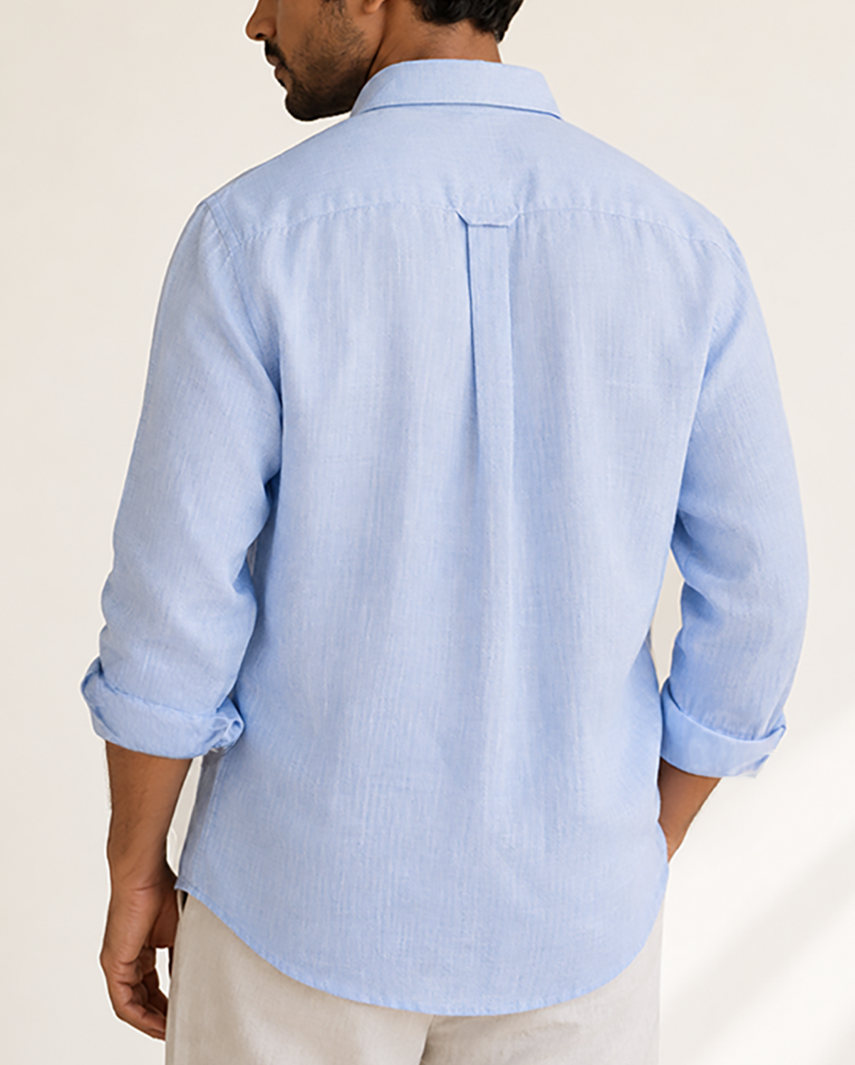The Riviera Linen Shirt Sky Mist