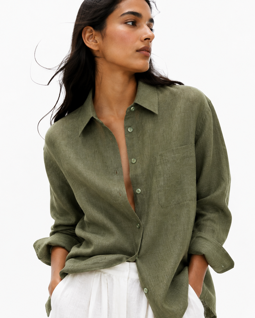 The Alessia Shirt Olive Grove