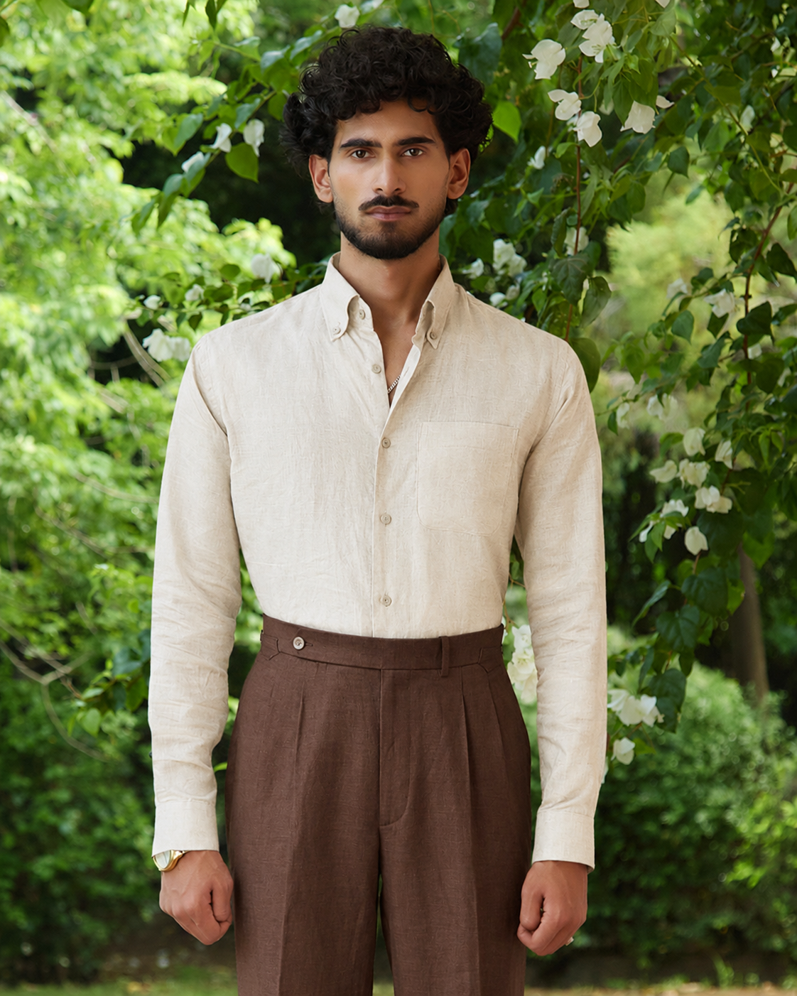 The Riviera Linen Shirt Natural Sand