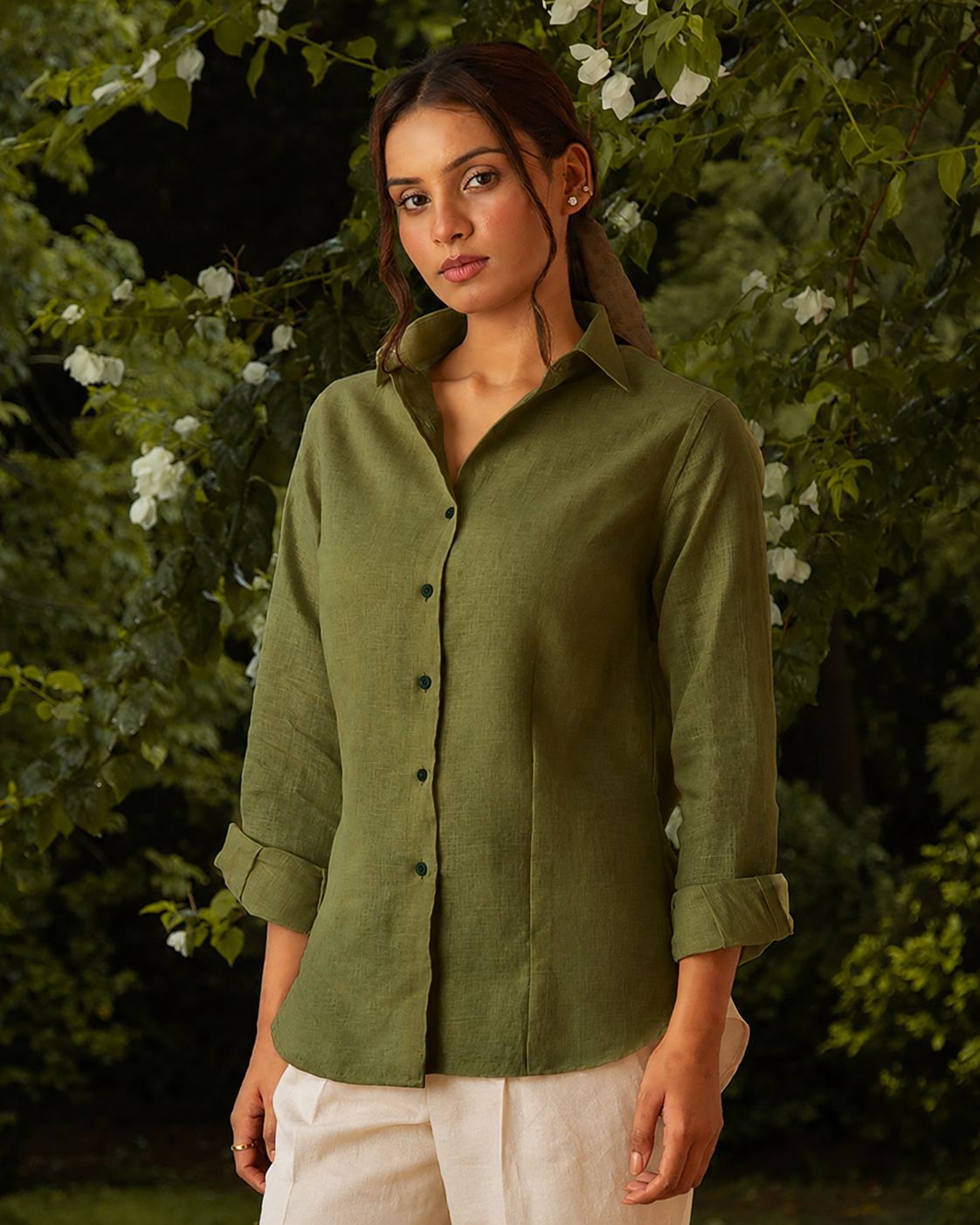 The Alessia Shirt Olive Grove
